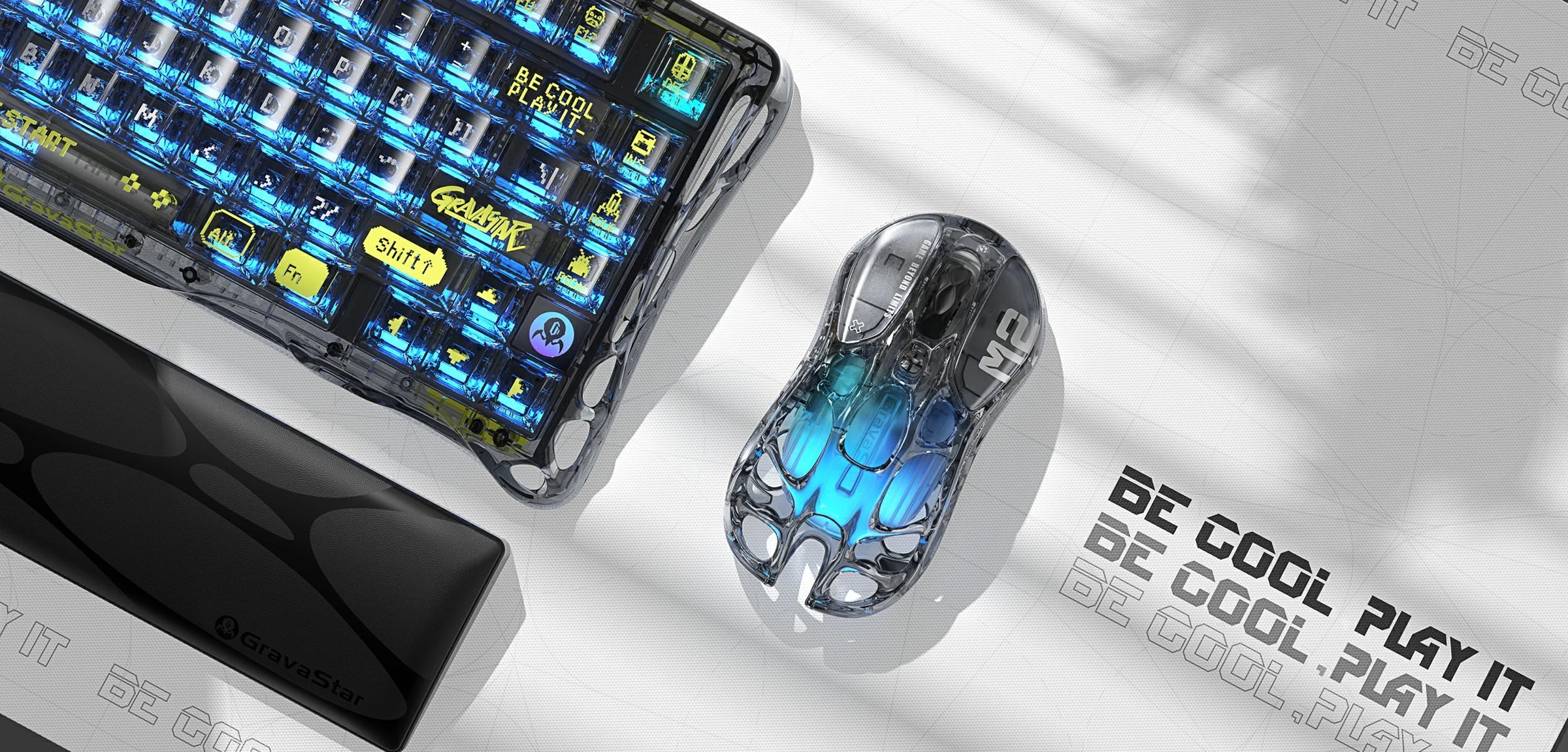 Chuột GravaStar Mercury M2 Transparent Black