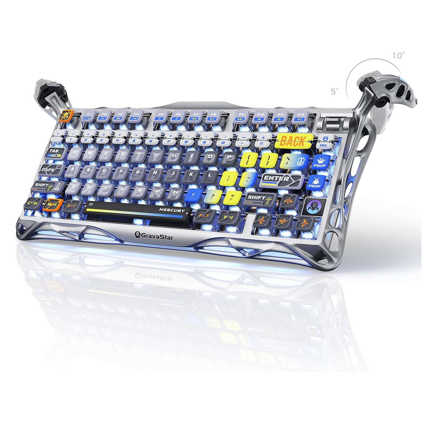 Bàn phím GravaStar Mercury K1 Pro Interstellar Silver