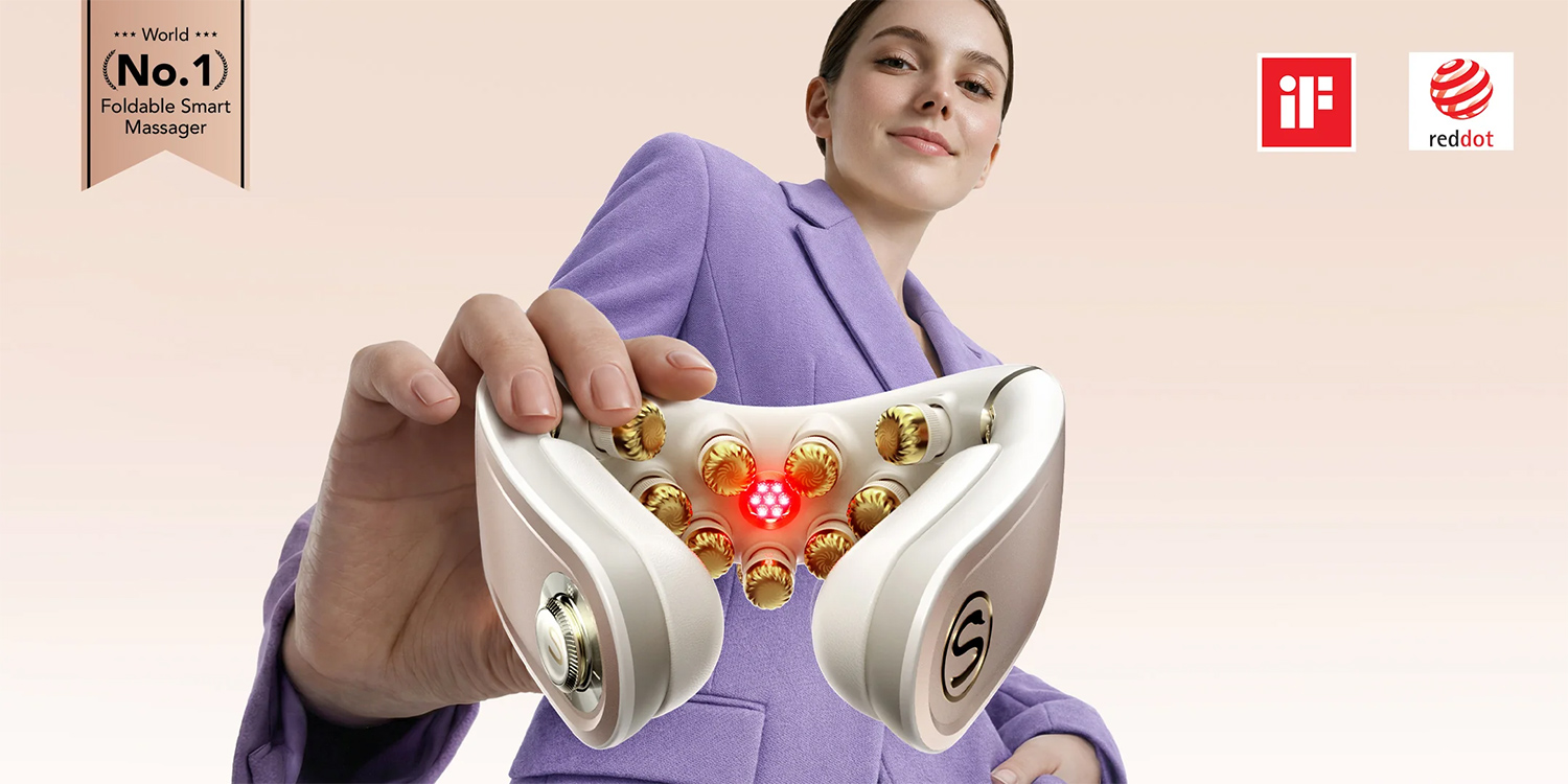 Máy massage cổ SKG G7 Pro Fold Titanium