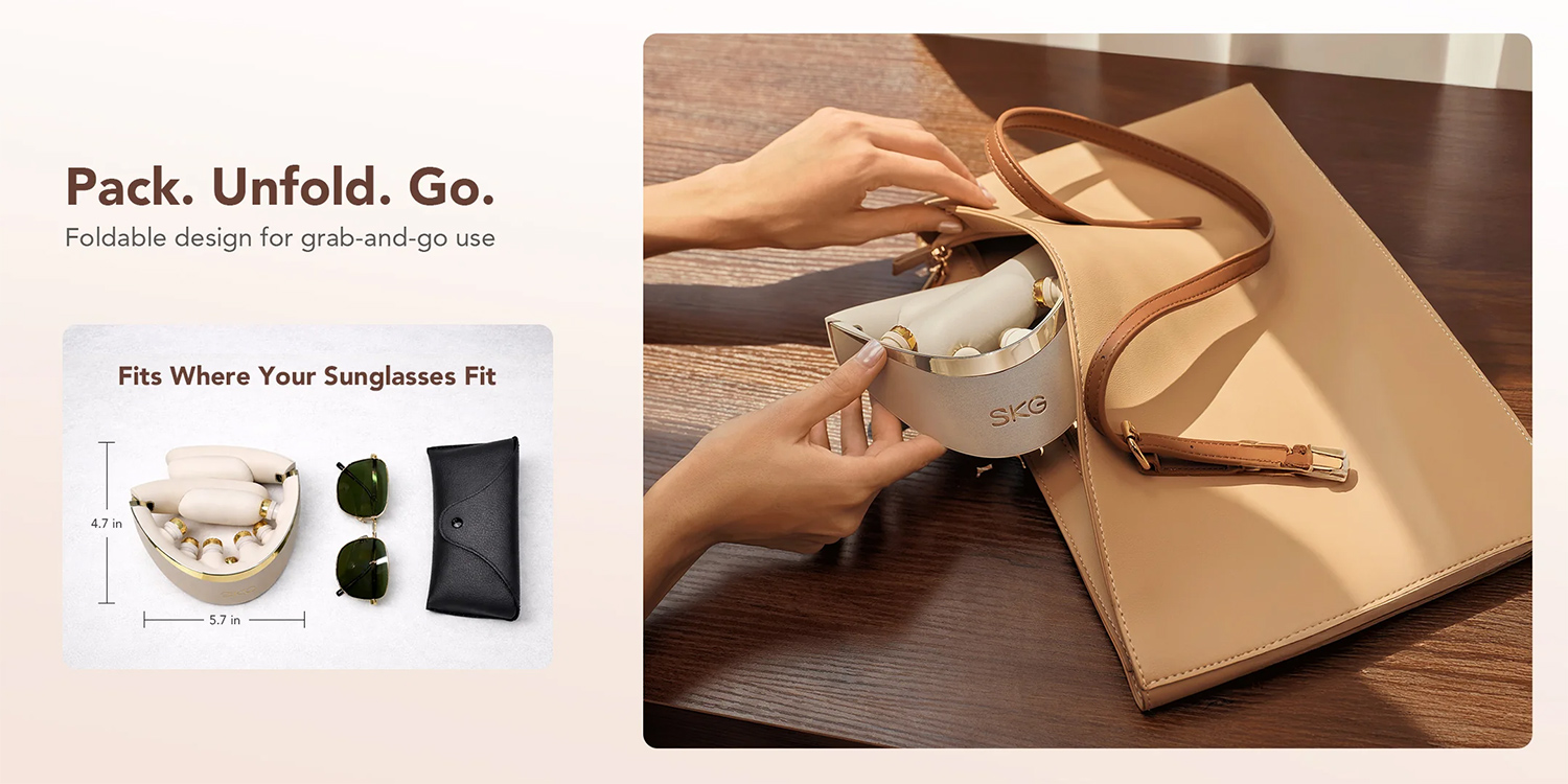 Máy massage cổ SKG G7 Pro Fold Titanium