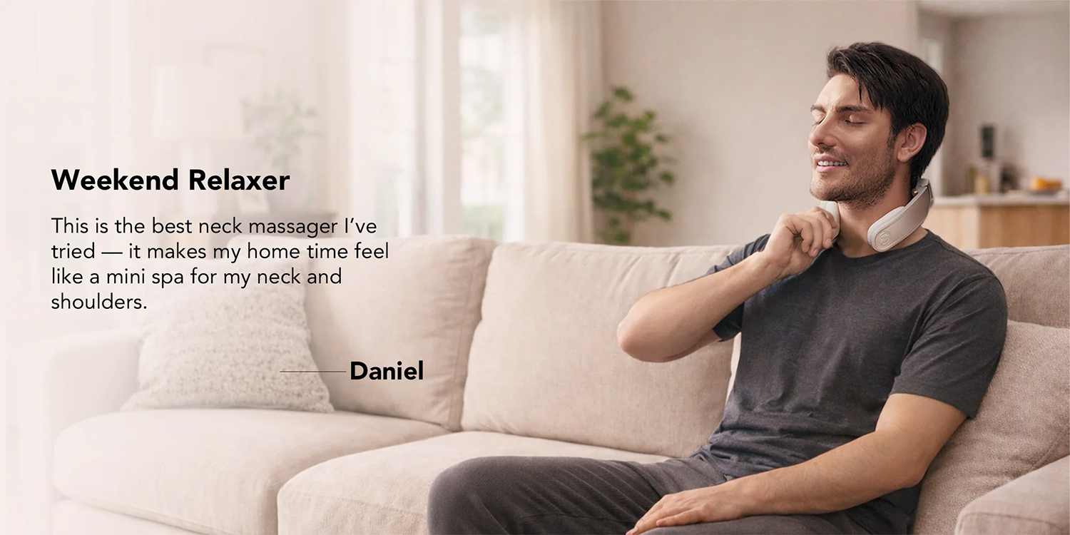 Máy massage cổ SKG G7 Pro Fold Titanium