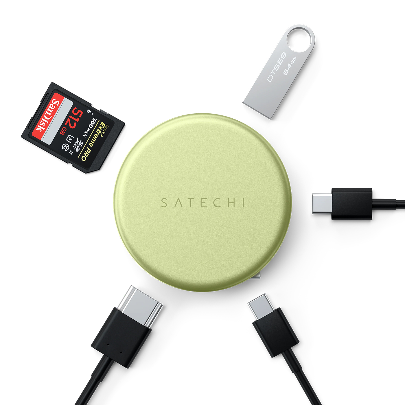 Hub Satechi OnTheGo 5-in-1 Multiport Adapter Citrus