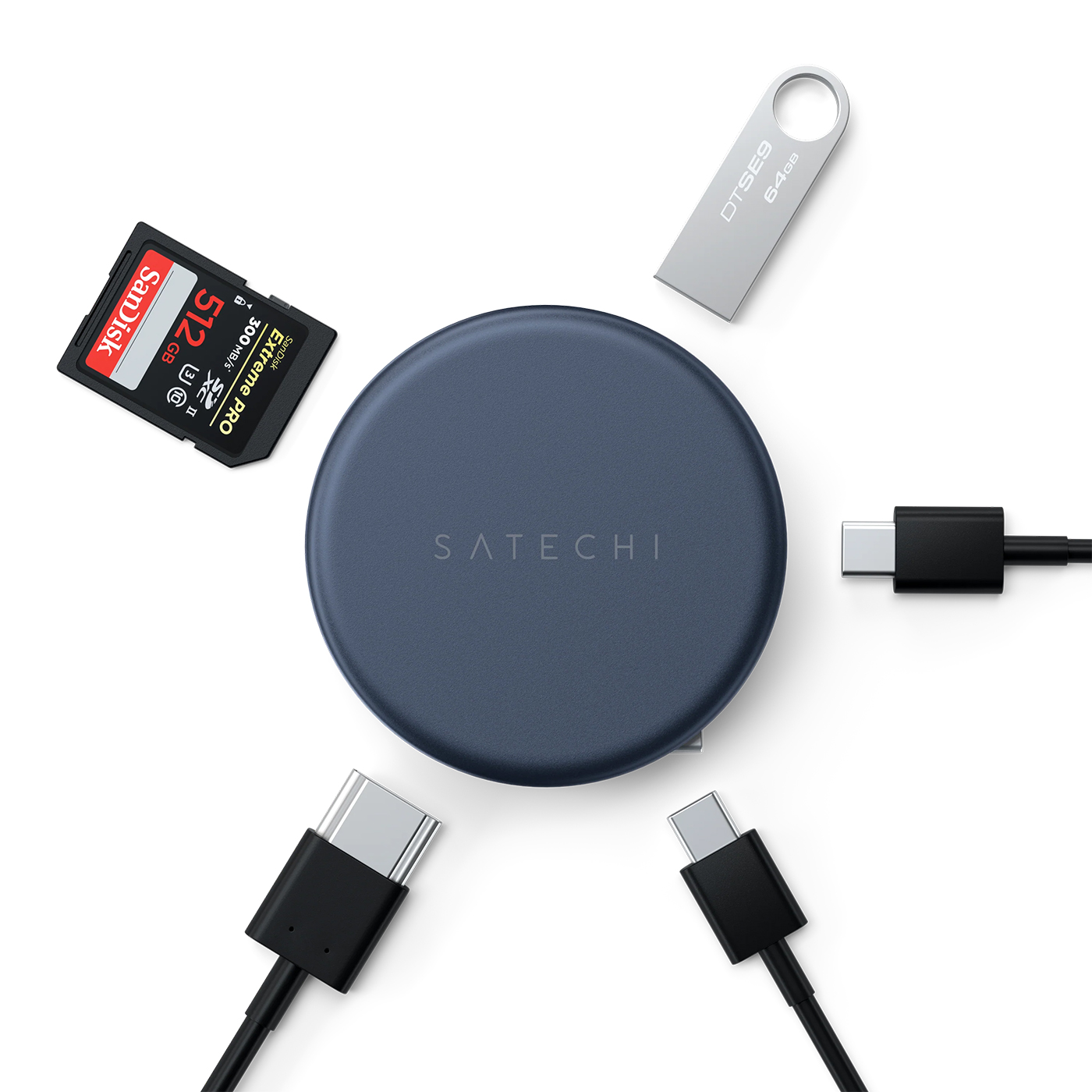 Hub Satechi OnTheGo 5-in-1 Multiport Adapter Indigo