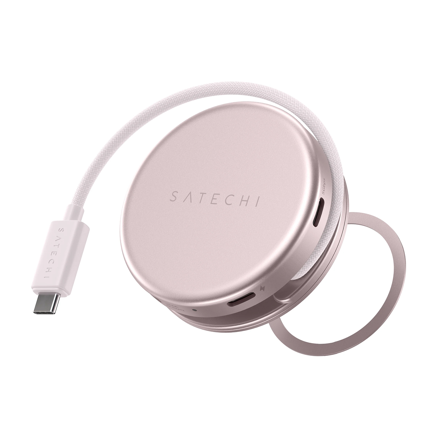 Hub Satechi OnTheGo 5-in-1 Multiport Adapter (Pink)