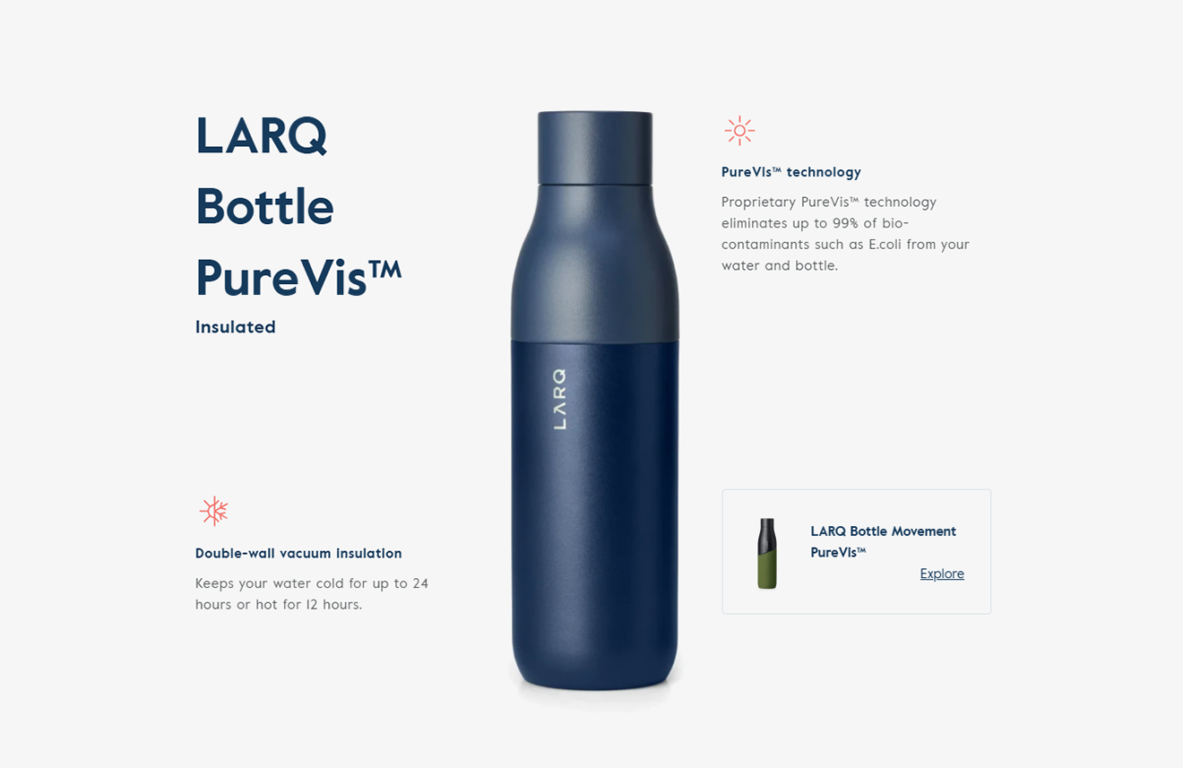 Bình giữ nhiệt LARQ PureVis