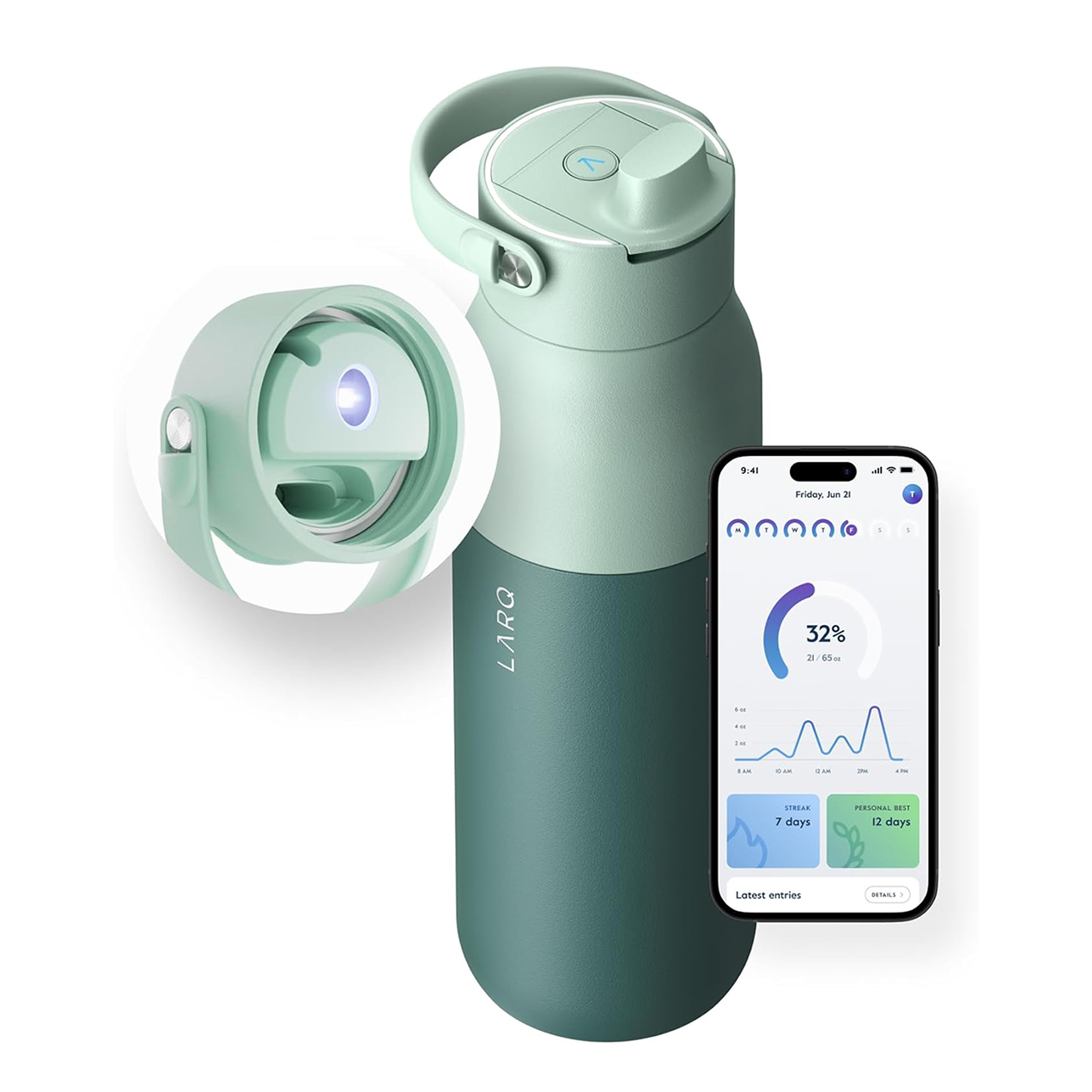 Bình giữ nhiệt LARQ PureVis 2 Green