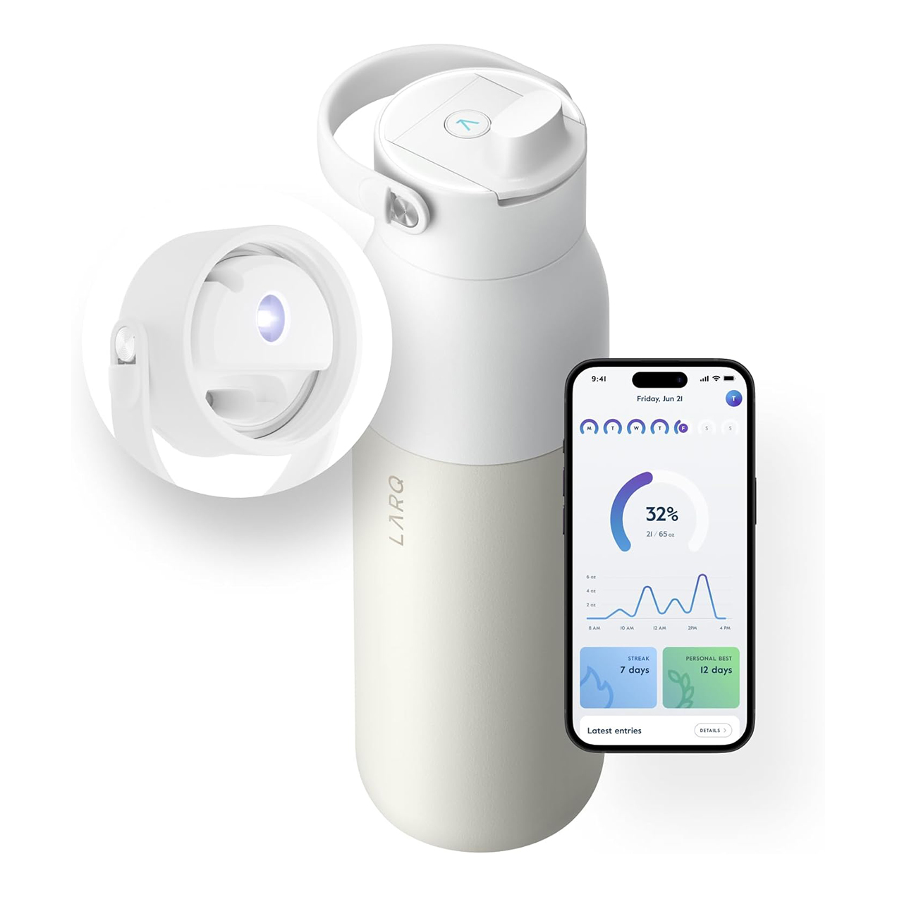 Bình giữ nhiệt LARQ PureVis 2 White