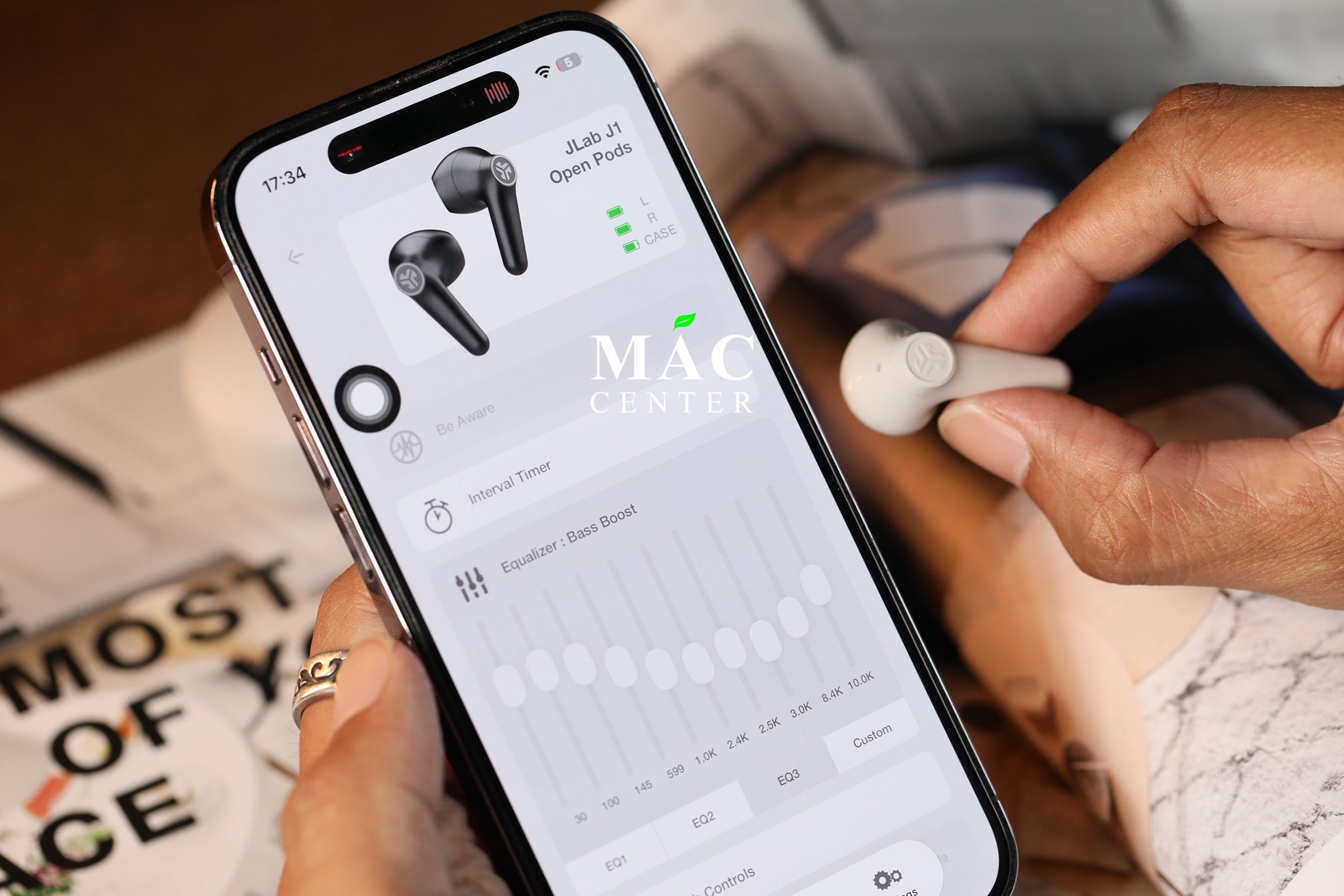 Tai nghe JLab J1 Open Pods White