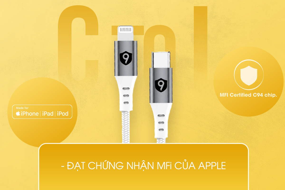 Cáp sạc 9Fit C to Lightning