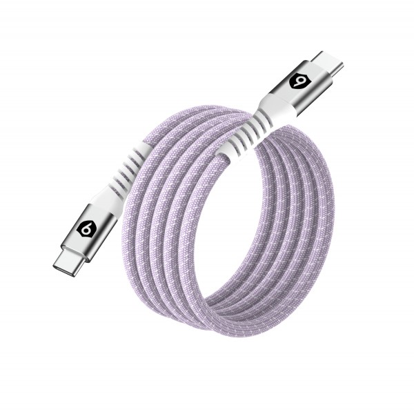 Cáp sạc 9Fit Magnetic C to C Purple