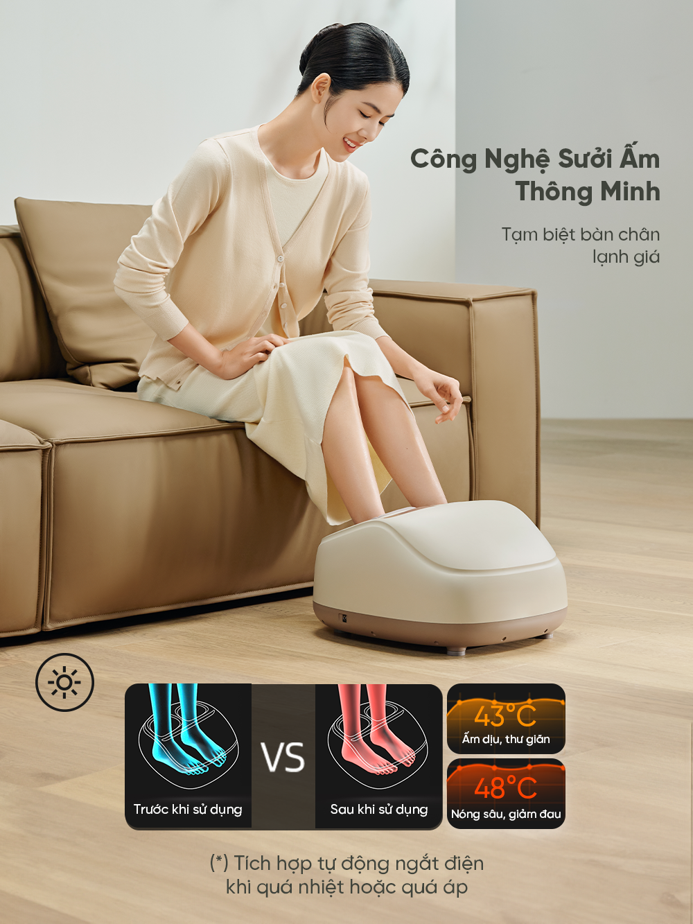 Máy massage chân Breo Foot 3