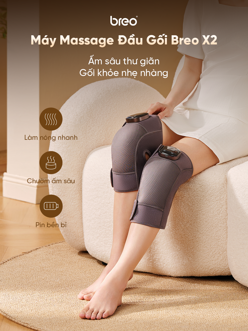 Máy massage đầu gối Breo X2