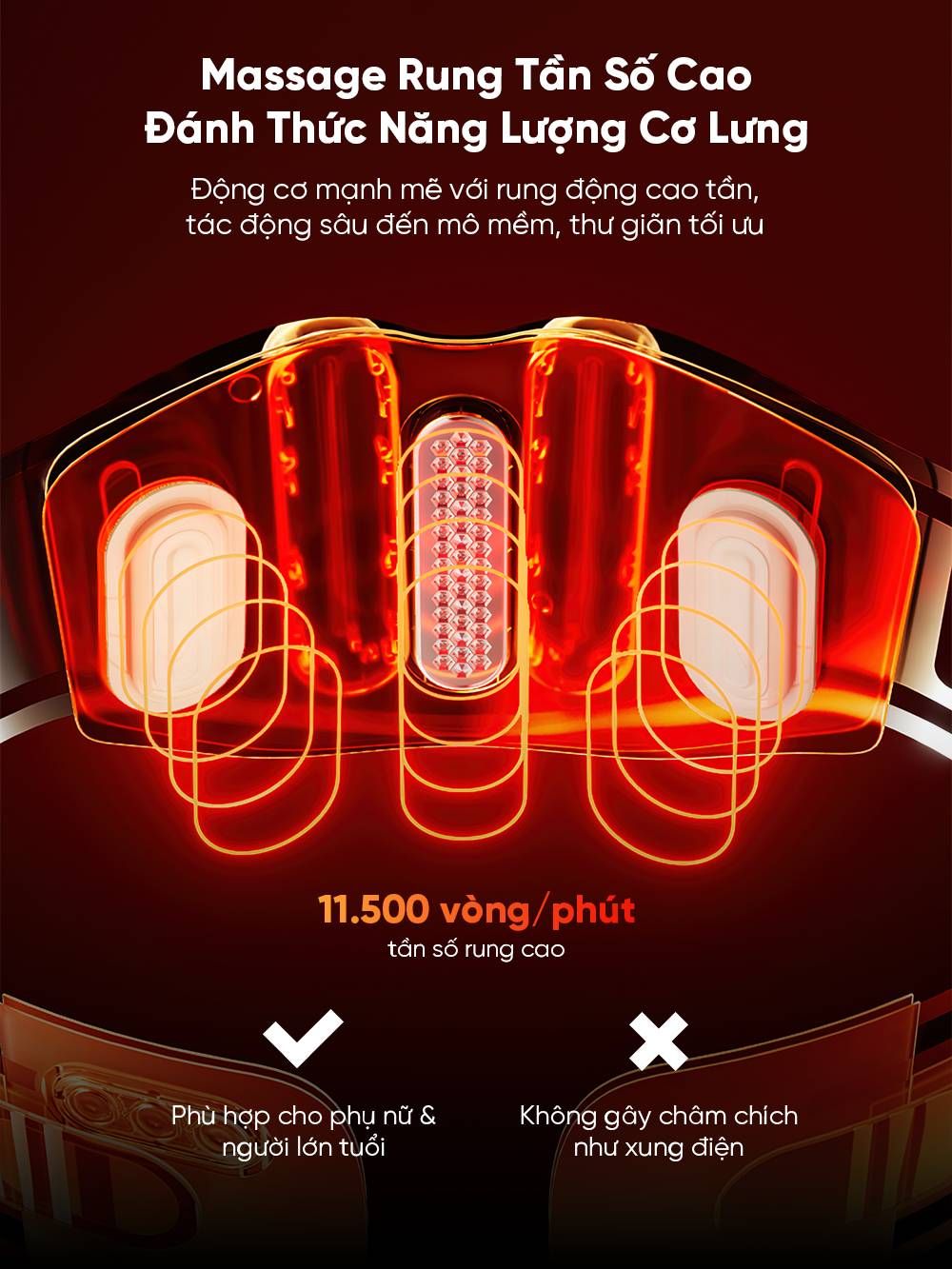 Máy massage lưng bụng Breo Y2