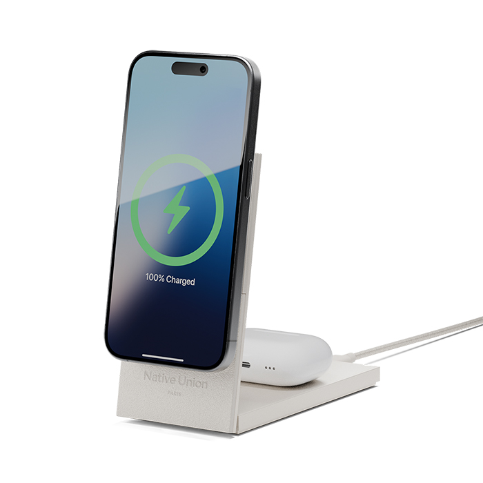 Sạc không dây Native Union Rise 2-in-1 Magnetic Wireless Charger Sandstone