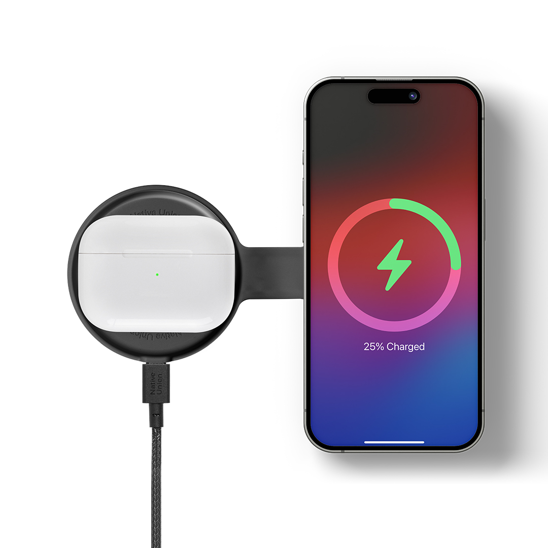 Native Union Voyage 2-in-1 Magnetic Wireless Charger Black