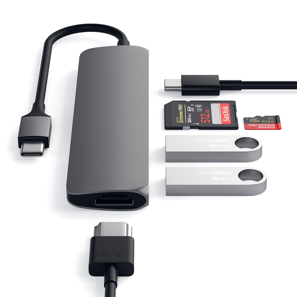 Hub USB-C Satechi Slim 6-in-1