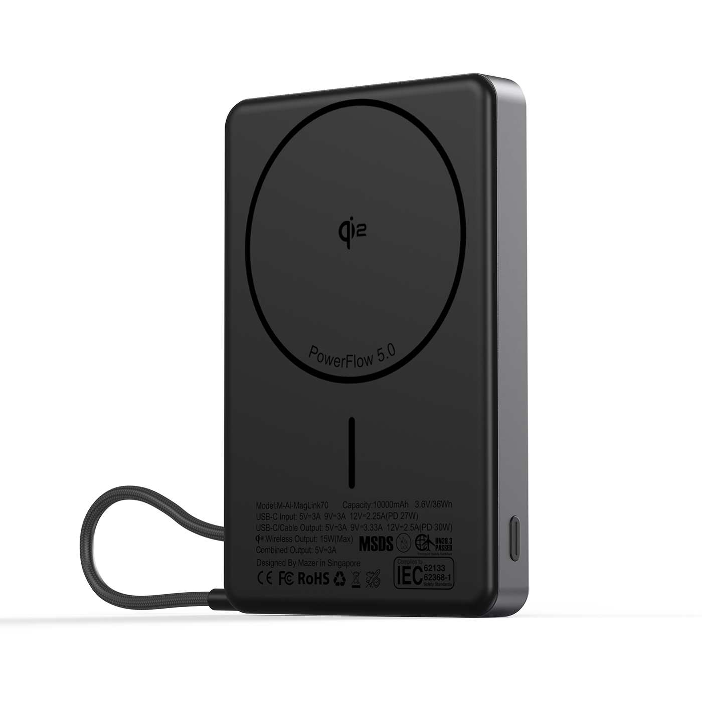 Pin sạc Mazer MagLink70 Gray