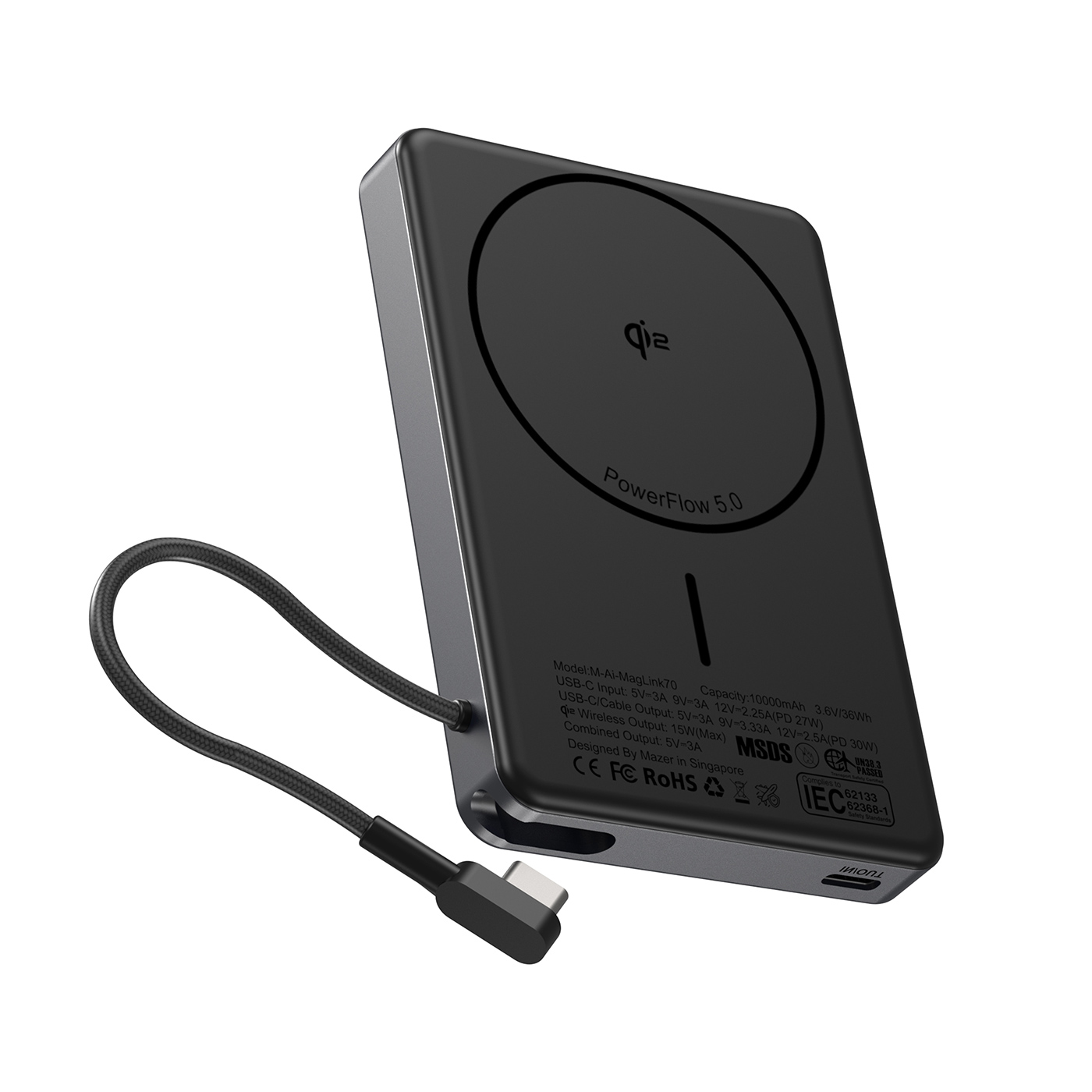 Pin sạc Mazer MagLink70 Gray