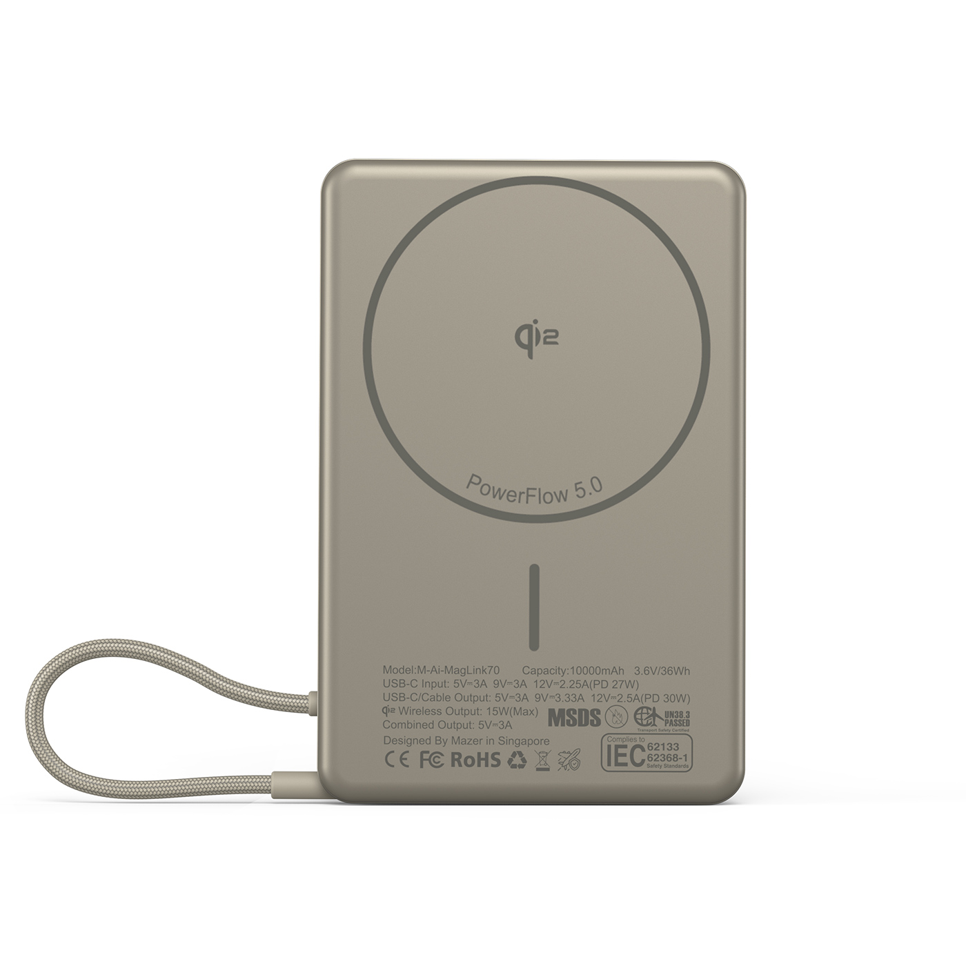 Pin sạc Mazer MagLink70 Titanium