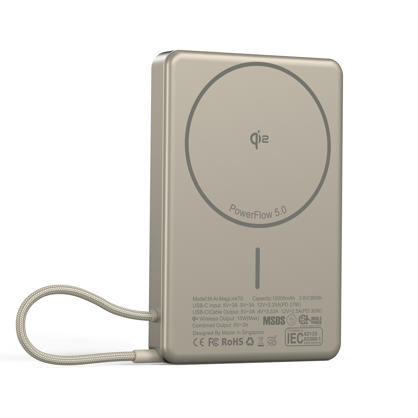 Pin sạc Mazer MagLink70 Titanium