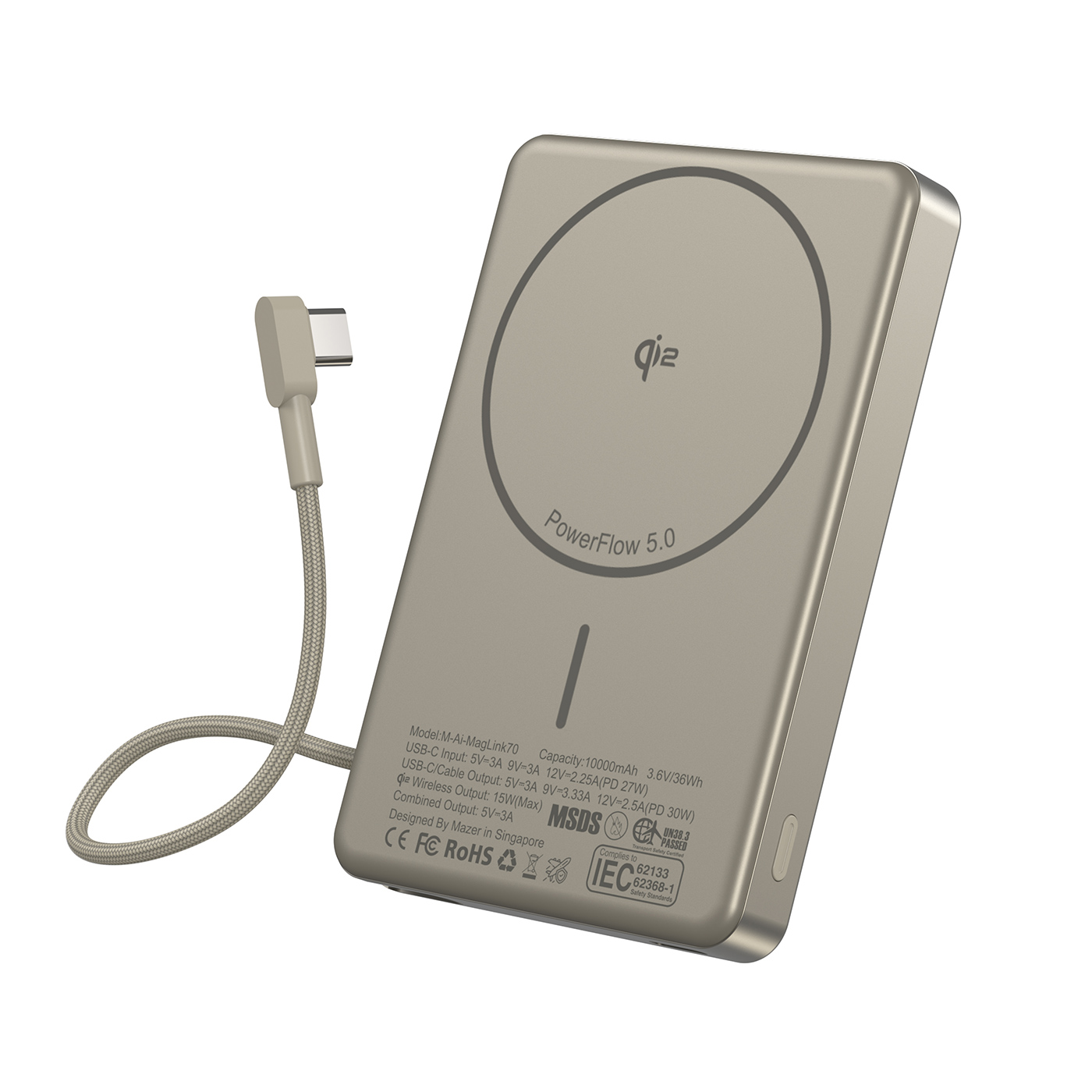 Pin sạc Mazer MagLink70 Titanium