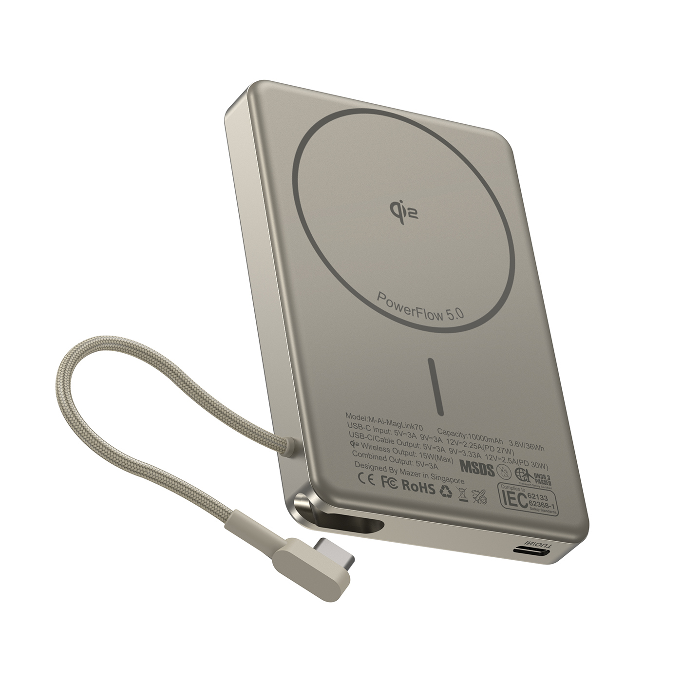 Pin sạc Mazer MagLink70 Titanium