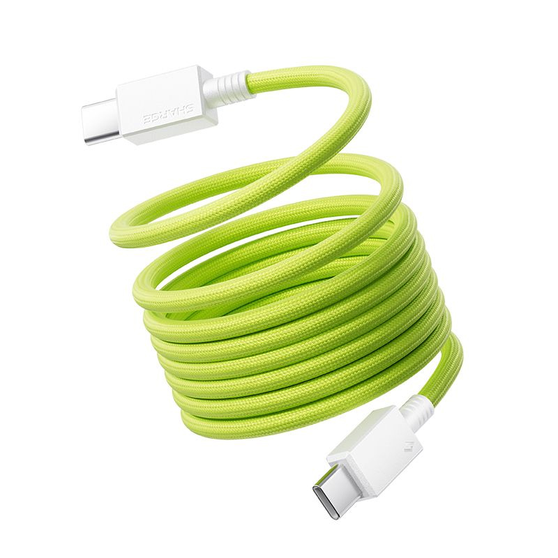 Cáp sạc Sharge Magnetic Cable C to C 240W Green