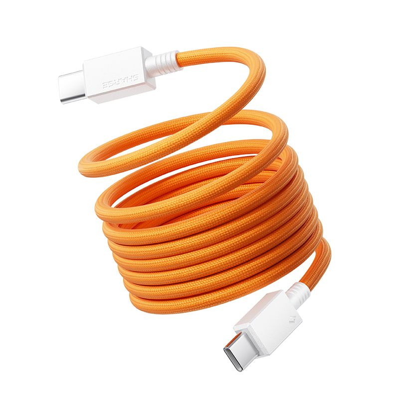 Cáp sạc Sharge Magnetic Cable C to C 240W Orange