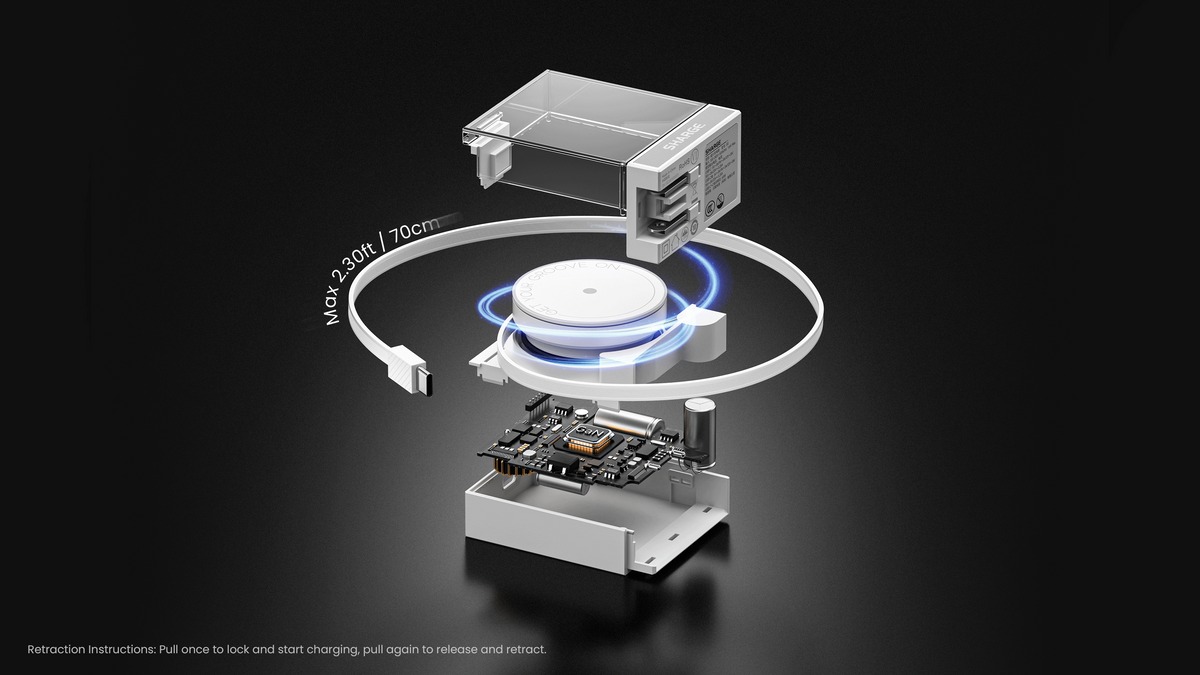 Sạc Sharge Retractable 65